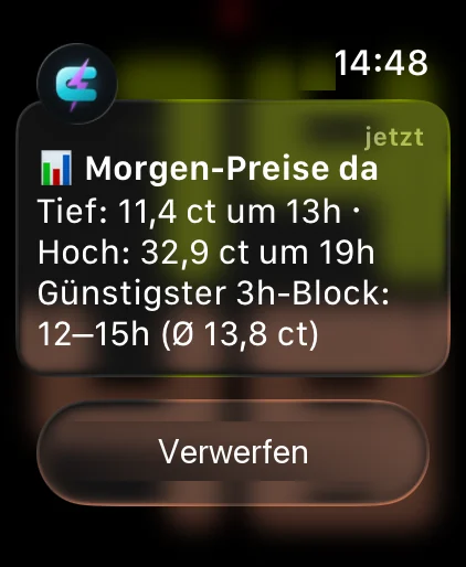 Apple Watch: Mitteilung mit den Preisen für morgen